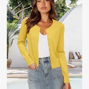 Newshows Women's Lightweight Button Down Cardigan